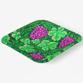 William Morris Grapevine、マゼンタ、グリーン ペーパープレート (傾斜あり)