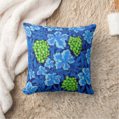 William Morris Grapevine、Cobalt Blue クッション (ブランケット)