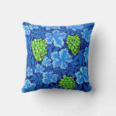William Morris Grapevine、Cobalt Blue クッション (裏面)