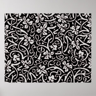 William Morris Grapevine Wallpaper Pattern ポスター