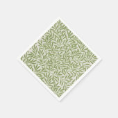 William Morris Green Floral Botanical Pattern スタンダードカクテルナプキン (角)