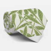 William Morris Green Floral Botanical Pattern ネクタイ (ロール)