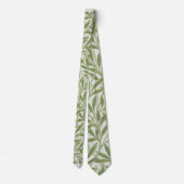 William Morris Green Floral Botanical Pattern ネクタイ (裏面)