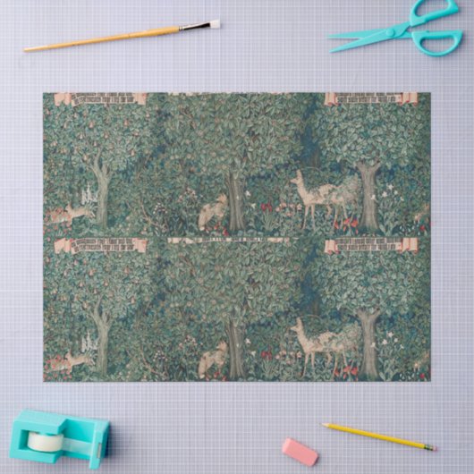 William Morris Greenery Forest Animal Botanical 薄葉紙 (クラフト)