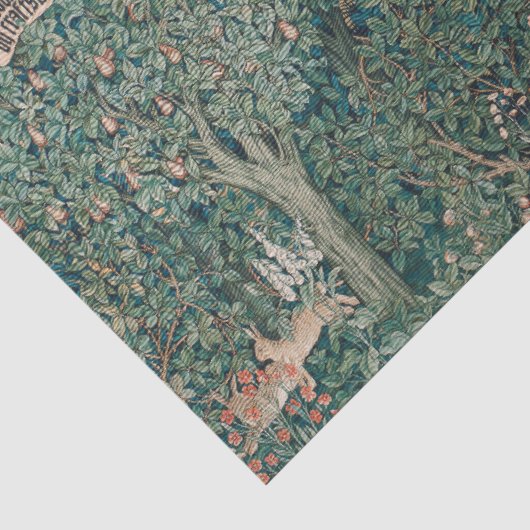 William Morris Greenery Forest Animal Botanical 薄葉紙 (詳細)