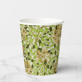 William Morris Honeysuckle Green Flowers 紙コップ (裏面)