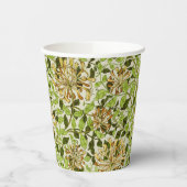 William Morris Honeysuckle Green Flowers 紙コップ (左)