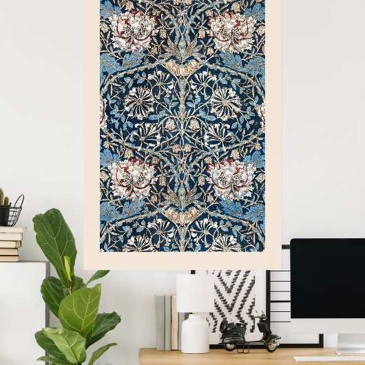 William Morris Honeysuckle Wallpaper Art Print ポスター (ホームオフィス)