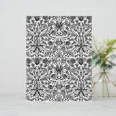 William Morris Hyacinthプリント、ブラック、ホワイト、グレー (スタンド正面)