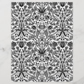 William Morris Hyacinthプリント、ブラック、ホワイト、グレー (正面)