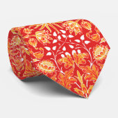 William Morris Hyacinth Print, Mandarin Orange ネクタイ (ロール)