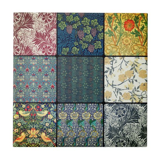 William * Morris IIアールヌーボー・コラージュ タイル (正面)