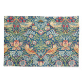 William Morris Indigo Mineralによるイチゴ泥棒 枕カバー (裏面-左)