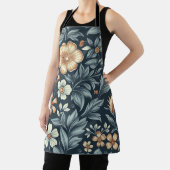 William Morris Inspired Botanical Style Pattern エプロン (インサイチュ)