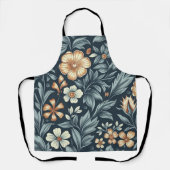 William Morris Inspired Botanical Style Pattern エプロン (正面)