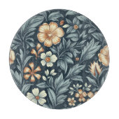 William Morris Inspired Botanical Style Pattern カッティングボード (正面)