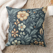 William Morris Inspired Botanical Style Pattern クッション (ブランケット)