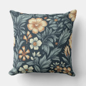 William Morris Inspired Botanical Style Pattern クッション (正面)