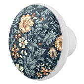 William Morris Inspired Botanical Style Pattern セラミックノブ (右)