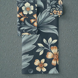 William Morris Inspired Botanical Style Pattern バスタオルセット