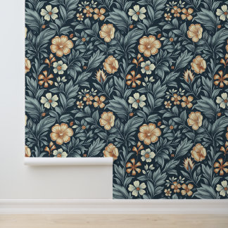 William Morris Inspired Botanical Style Pattern 壁紙