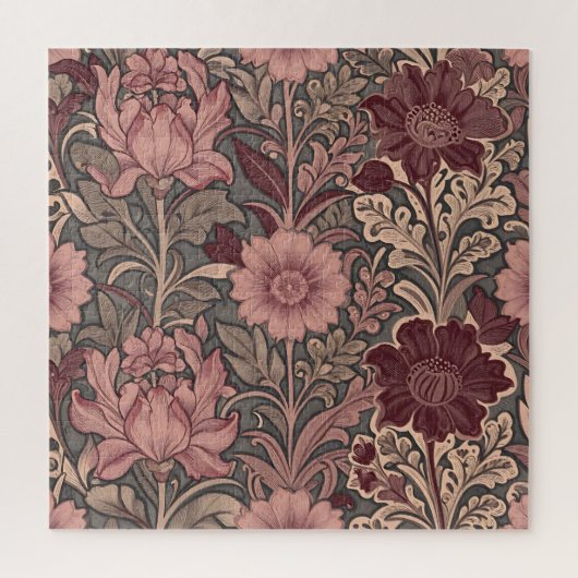 William Morris Inspired Floral Pattern ジグソーパズル (縦)