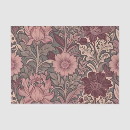 William Morris Inspired Floral Pattern 薄葉紙 (正面)