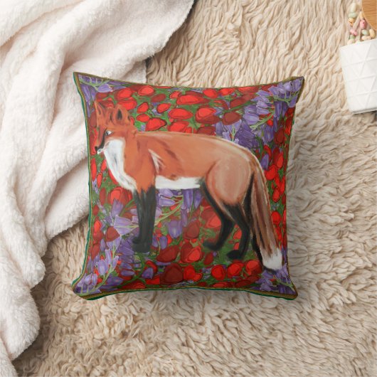 William Morris inspired Fox クッション (ブランケット)