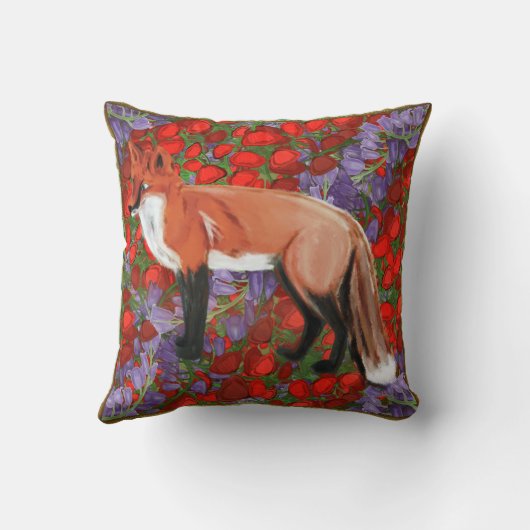 William Morris inspired Fox クッション (裏面)