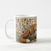 William Morris Inspired Pattern Fox in Flowers コーヒーマグカップ (左)