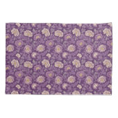 William Morris Inspired Purple Floral Pattern  枕カバー (裏面)