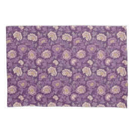 William Morris Inspired Purple Floral Pattern  枕カバー