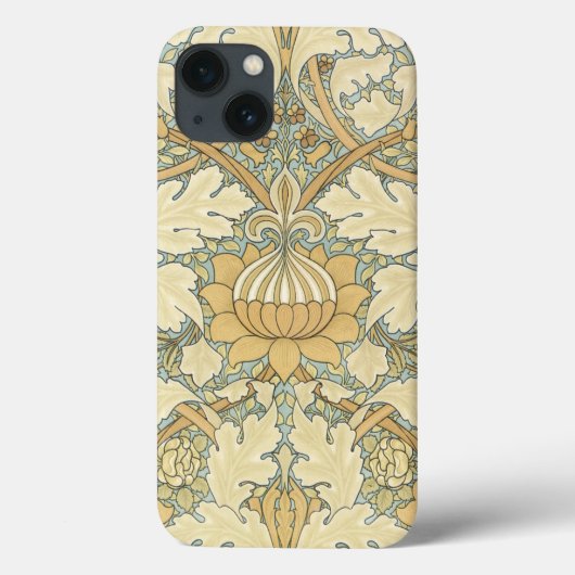William Morris Ipadのケースによる琥珀のフローラルパターン Case-Mate iPhoneケース (裏面)
