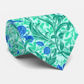 William Morris Irises、Cobalt Blue、Aquaとティール(緑がかった色 ネクタイ (ロール)