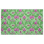 William Morris Irises、Green、Magenta、Orchid ファブリック (ファットクウォーター)