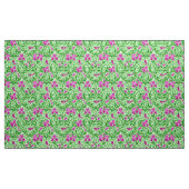William Morris Irises、Green、Magenta、Orchid ファブリック (ヤード)