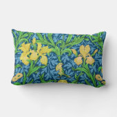 William Morris Irises、Yellow and Cobalt Blue ランバークッション (裏面)