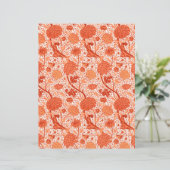 William Morris Jacobeanフローラ、コーラルオレンジ (スタンド正面)