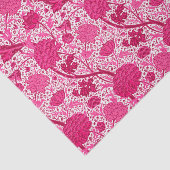 William Morris Jacobeanフローラ、明るい赤紫色ピンク 薄葉紙 (詳細)