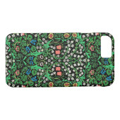 William Morris Jacobeanフローラ、黒背景 Case-Mate iPhoneケース (裏面(横))