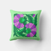 William Morris Jacobean, Orchid Purple and Green クッション (裏面)