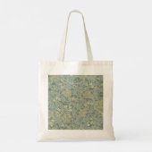 William Morris Jasmine Blue Green Botanical Art トートバッグ (裏面)