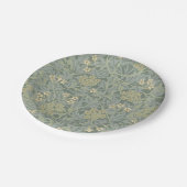 William Morris Jasmine Blue Green Botanical Art ペーパープレート (アングル)