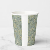 William Morris Jasmine Blue Green Botanical Art 紙コップ (左)