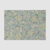 William Morris Jasmine Blue Green Botanical Art 薄葉紙 (正面)