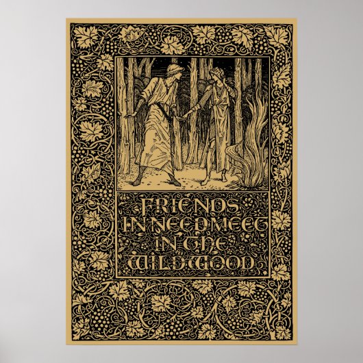 William Morris Kelmscottプレスページ1896 ポスター (正面)