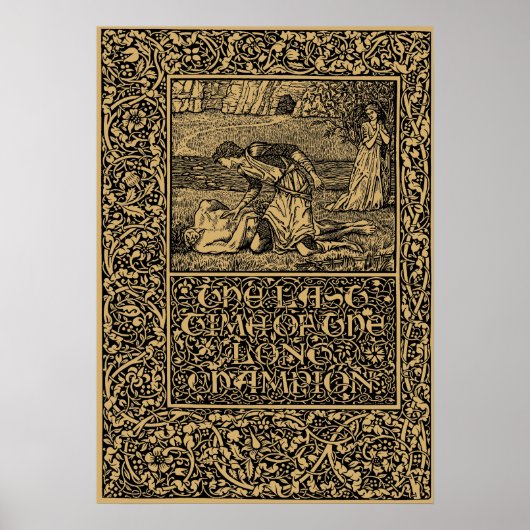 William Morris Kelmscottプレスページ1896 ポスター (正面)