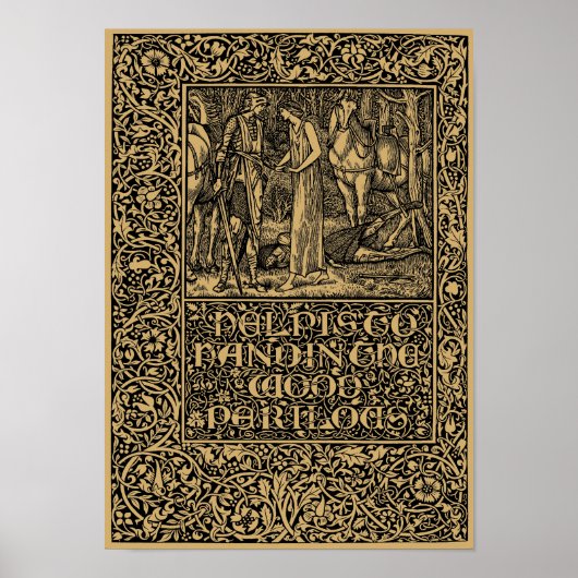 William Morris Kelmscottプレスページ1896 ポスター (正面)