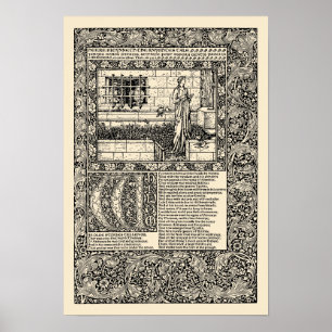 William Morris Kelmscottプレス・ショーサー・ブックリーフ ポスター