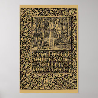 William Morris Kelmscott Pressページ 1896年 ポスター